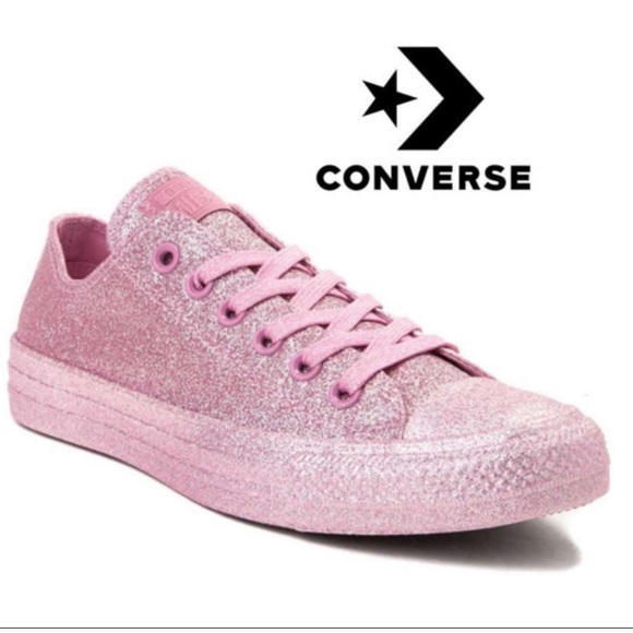 Converse Shoes - Converse All star pink glitter sparkle chucks 8